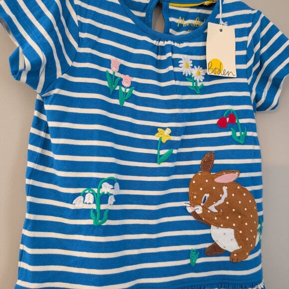 Mini Boden appliqued Easter tunic 5/6 NWT - Picture 2 of 4